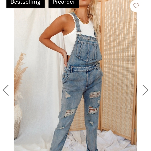 12th Tribe Pants - 12th Tribe "Runaway Girl" Denim Overalls